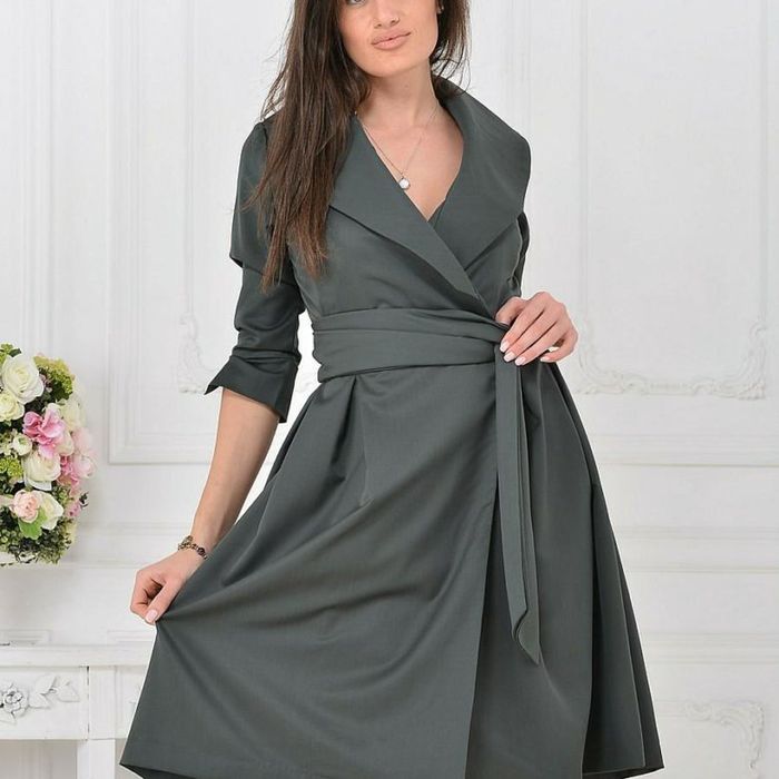 Платье с запахом, 44 размер. Весна-Осень. Новое, Турция