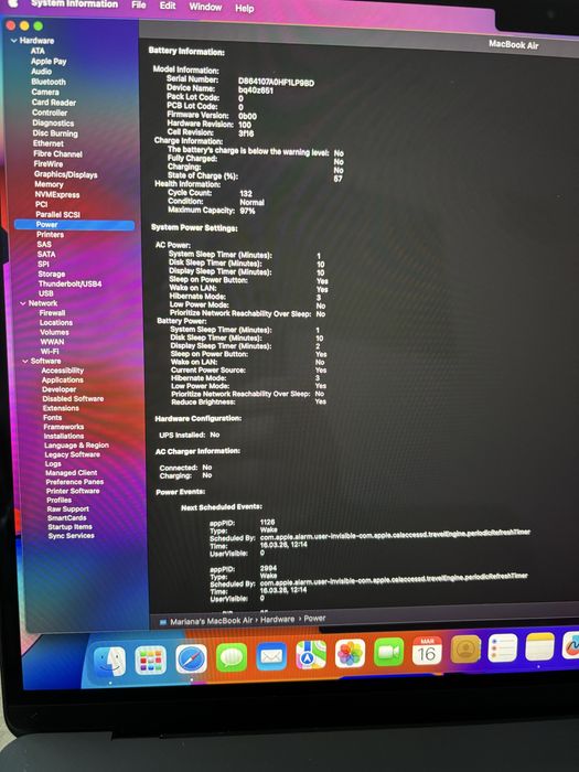 MacBook Air 15 M3 (2024) 8GB / 256GB – 97% батерия – като нов