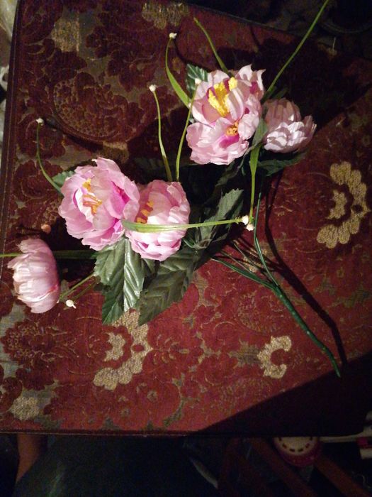 Вазочка 20*8, кукла для декора, мини-букет