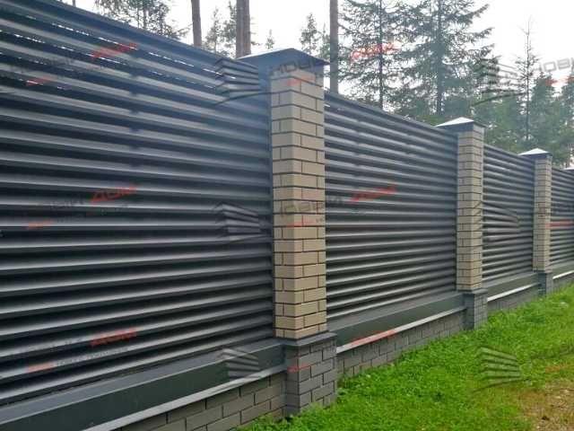 Забор жалюзи горизонтальный