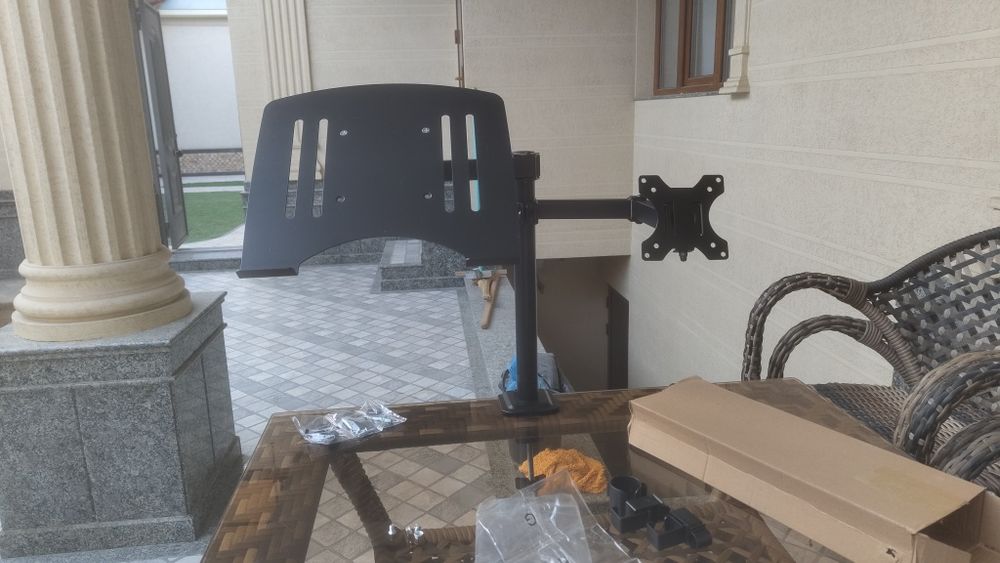 Настольный кронштейн крепления для ноутбука и монитора