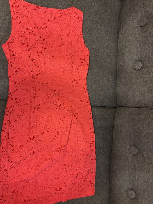 Rochie rosie dantela mar 38S