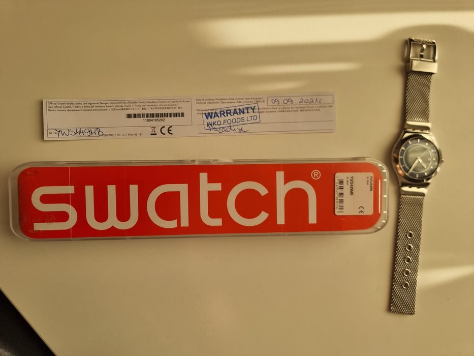 Часовник Swatch blue icone