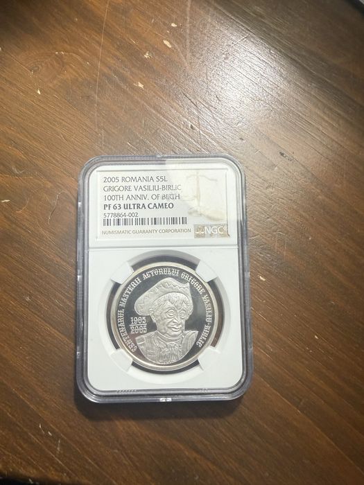 MONEDA BNR Centenarul nasterii lui Grigore Vasile Birlic 5 lei 2005
