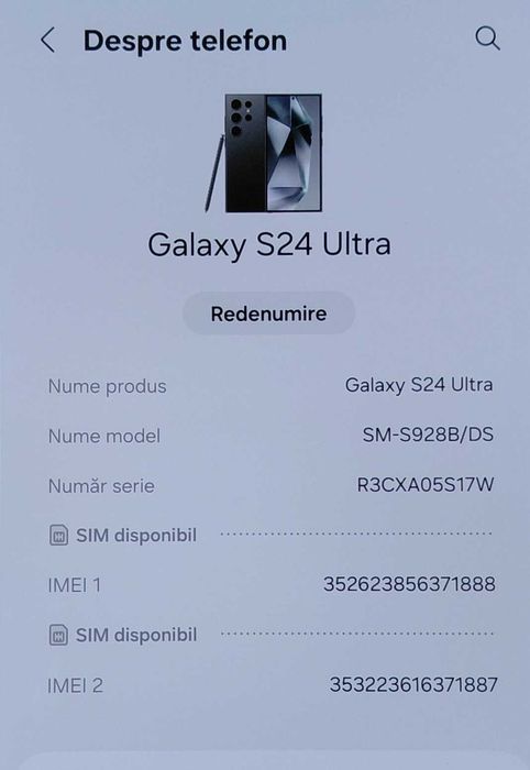 Samsung S24 Ultra, 512GB, 12GB RAM, garantie, impecabil, Titanium Black