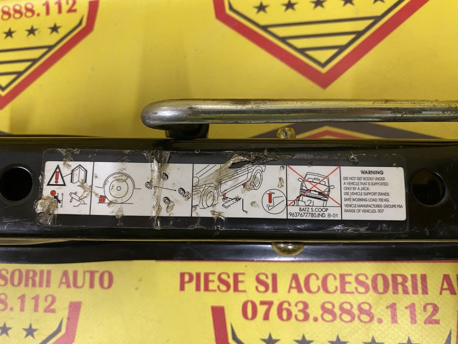 Cric auto punct sprijin original OEM Peugeot 307 Cod 9637677780