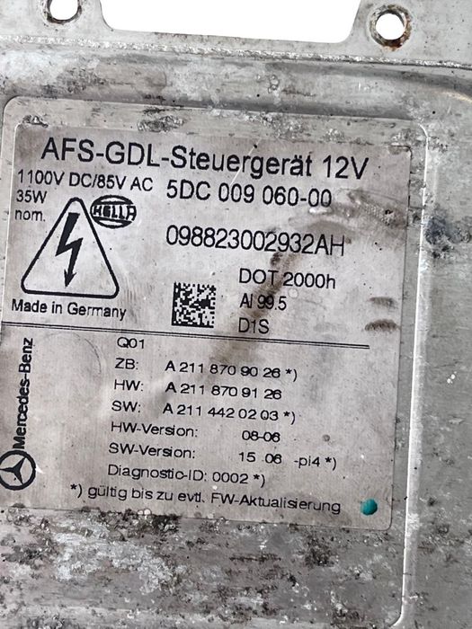 Balast Far Mercedes-Benz E-Class W211 2002 - 2009 A2118709026