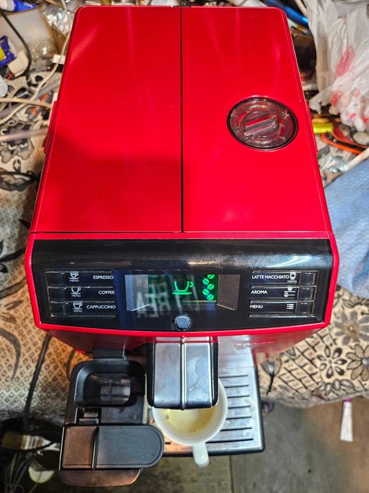 Espressor Saeco Minuto, 1850W, 15 bar,  recipient lapte 0.5 l, Rosu