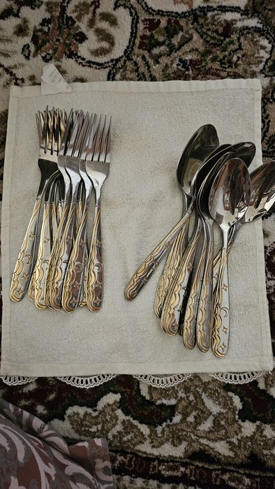 Qoshiq va Vilka 12 dona ikkalasidanam