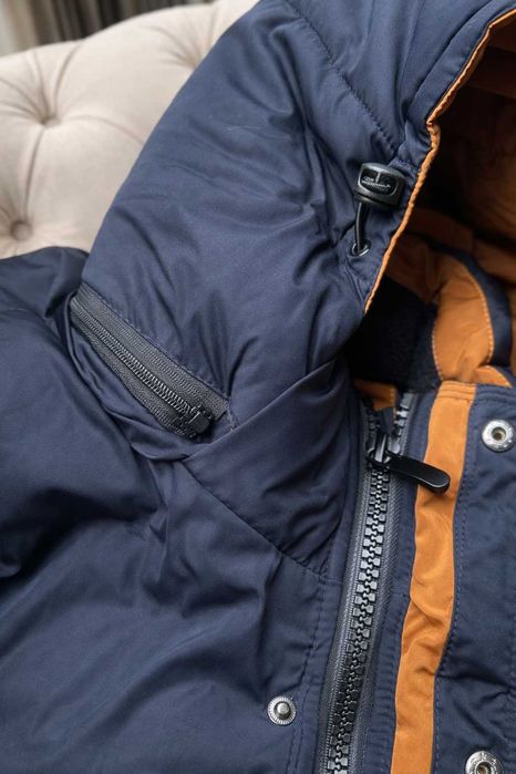 мъжко яке зимно ново тъмно синьо дебело дълго