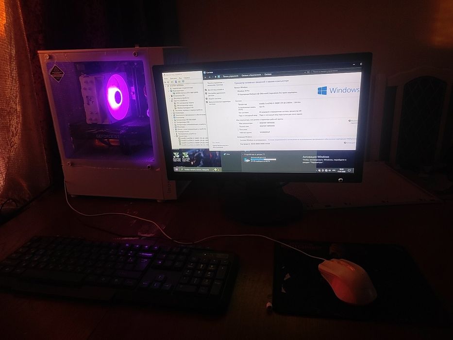 Продам игровой пк i5-10400f/16gb/1660super