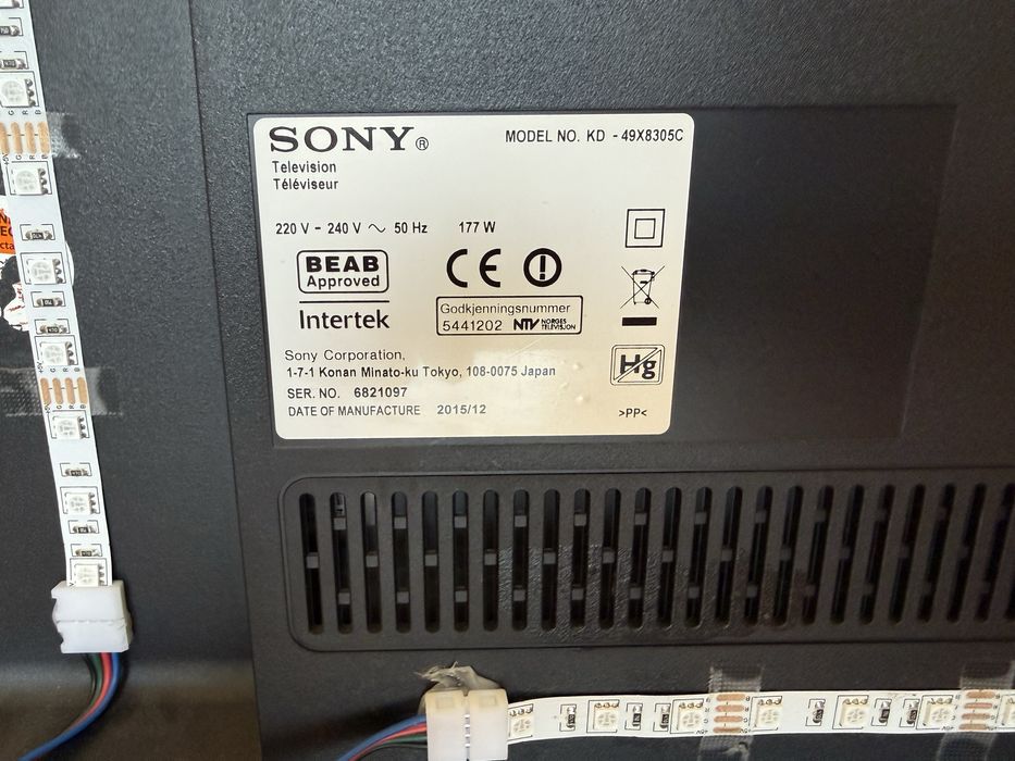 Sony kd-49x8305c   Fault