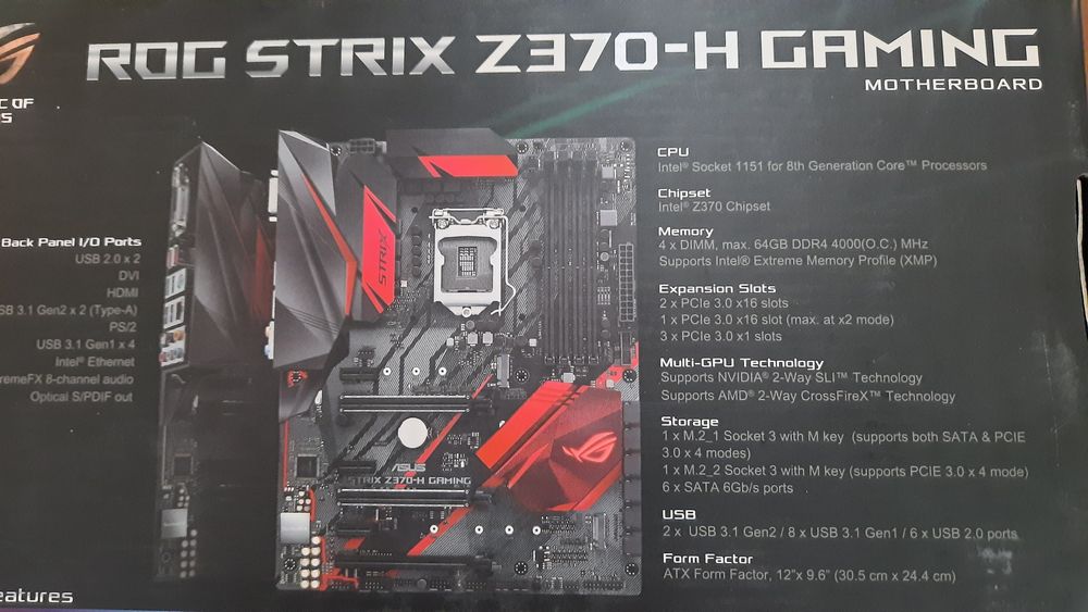 Геймърски комплект ASUS ROG STRIX Z370-H Gaming + Intel i5 9600k