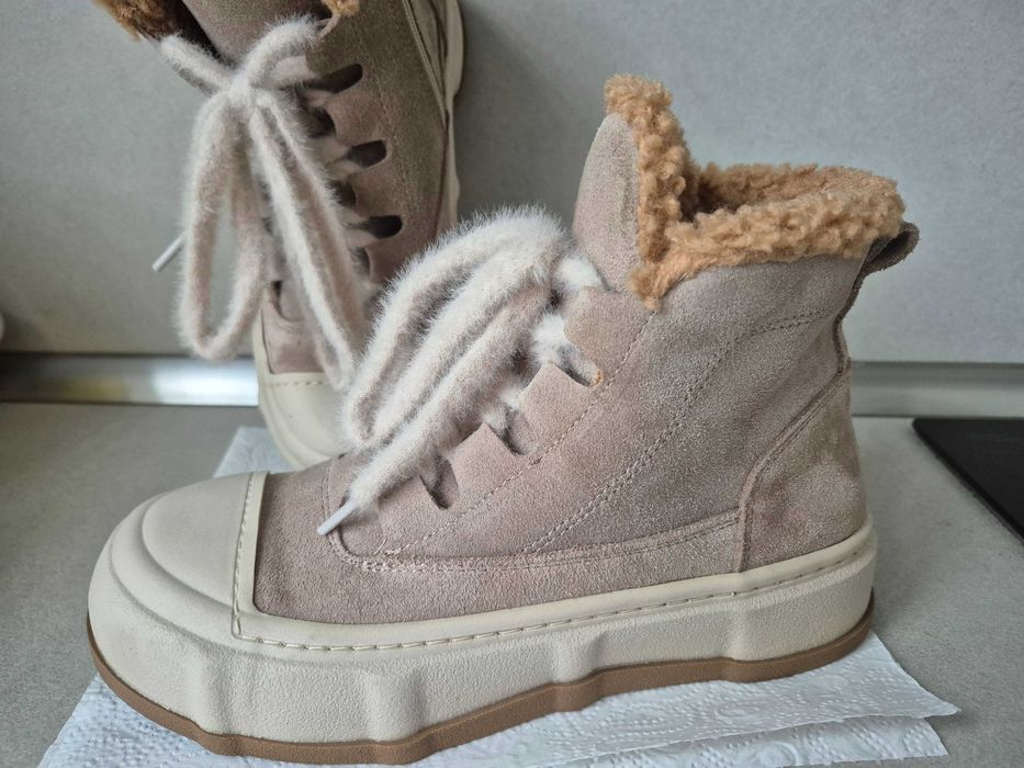 Дамски зимни кецове ,естествен велур N 38