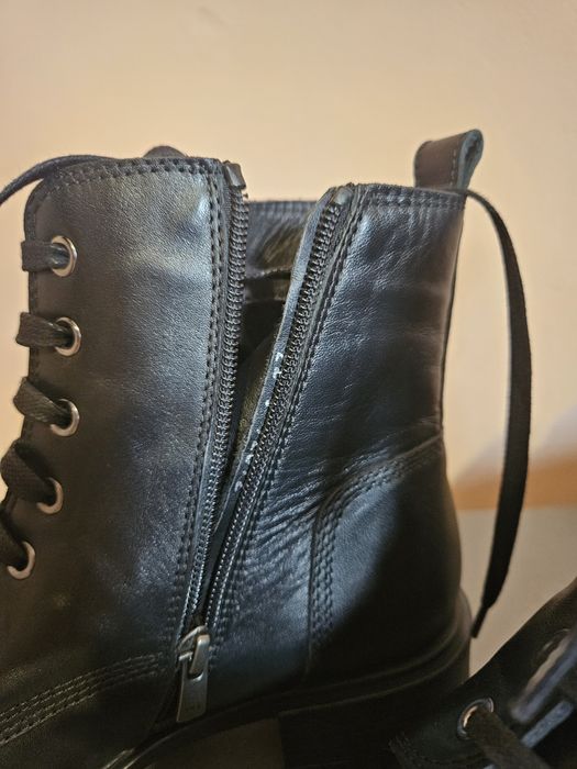 Нови черни боти естествена кожа Gianni