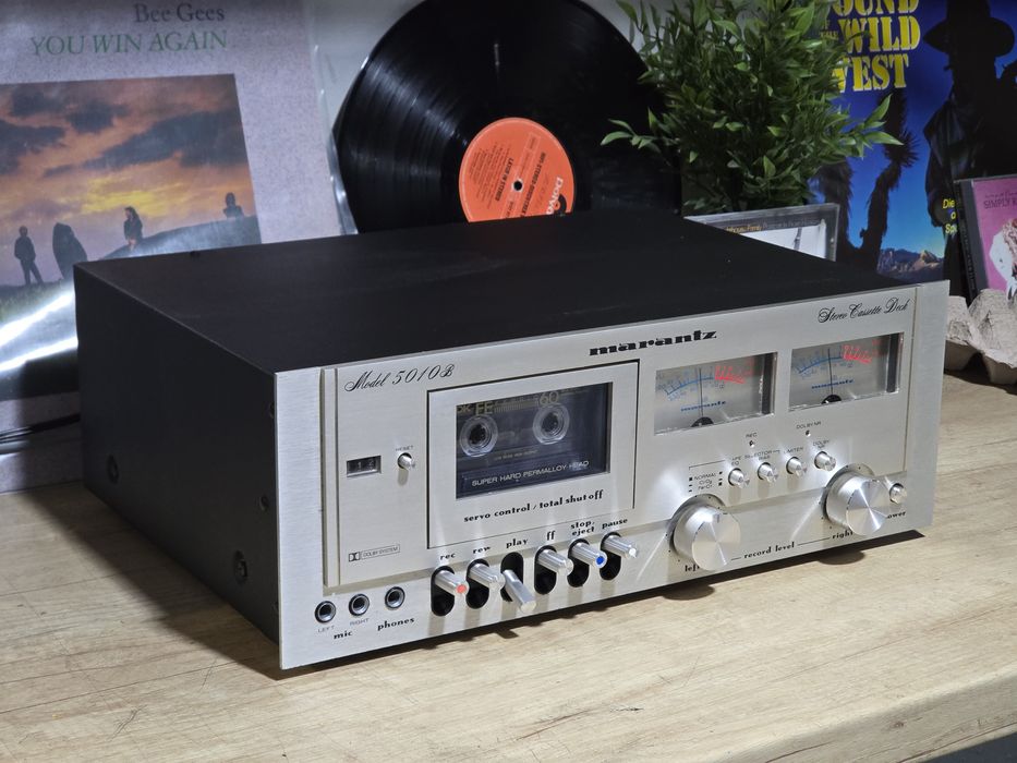 Casetofon deck MARANTZ model 5010B, vintage argintiu, hifi retro