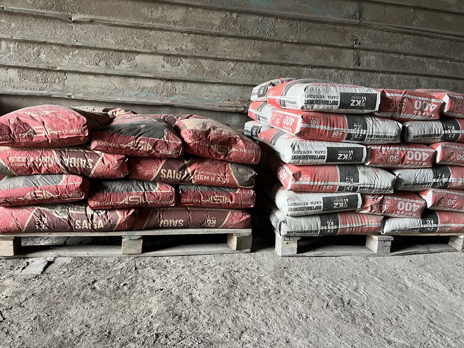 Цемент по 2000тг за мешок.
