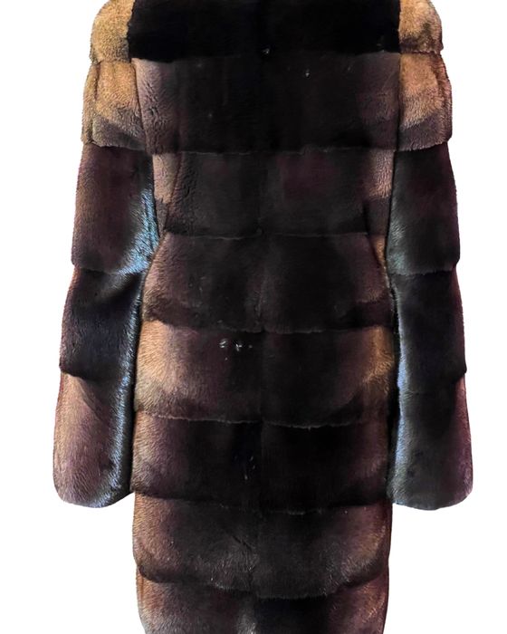 Шуба норковая , коричневая