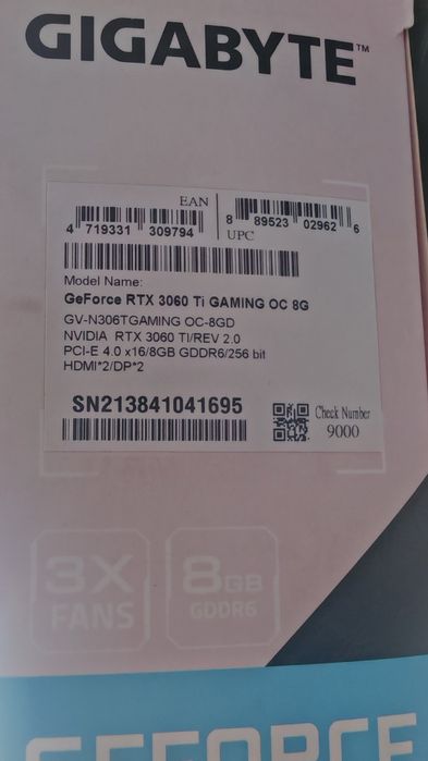 Видеокарта RTX 3060 Ti