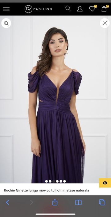 Rochie Ginette lunga din matase naturala