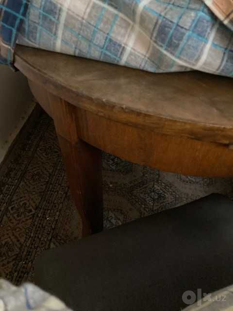 Уголок кухонный, дерево, круглый стол, тумба