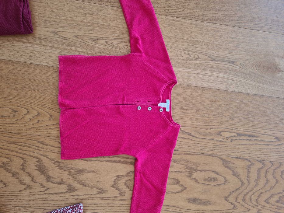 Set cardigan, colanti reiat moale, bumbac, rosu, 98 cm Okaidi Mayoral