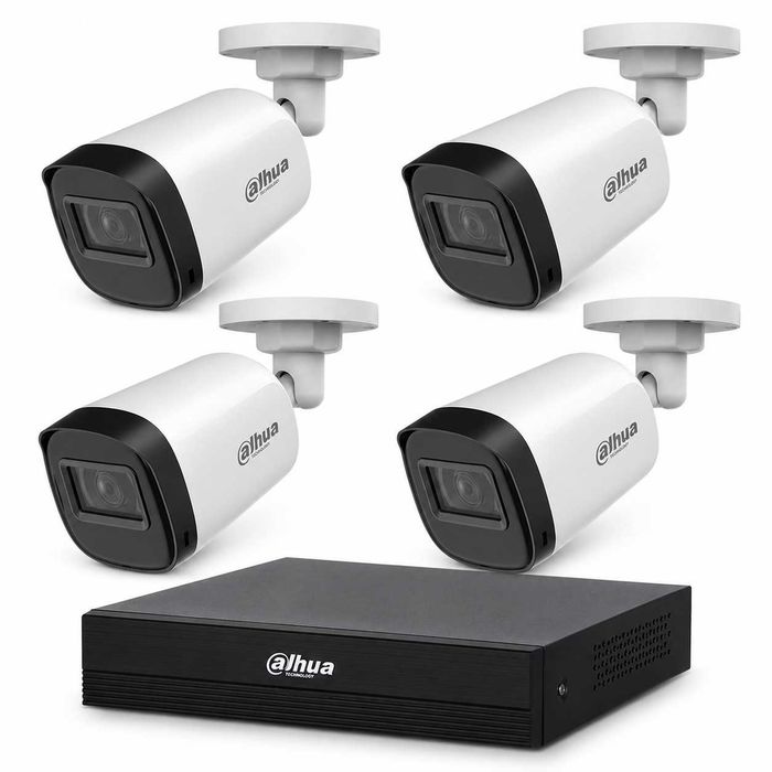 Коаксиален комплект 2MP с 4 булет камери и DVR видеорекордер