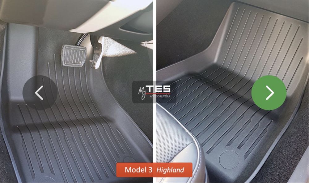 Set covorase cauciuc tava Tesla Model 3 Highland