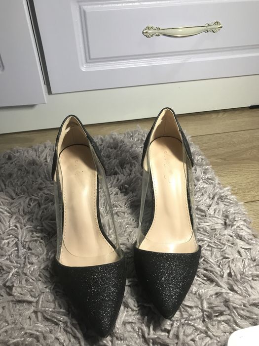 Pantofi negrii cu sclipici