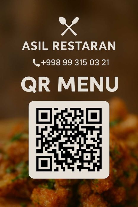 Qr kodli menu restaranlar uchun