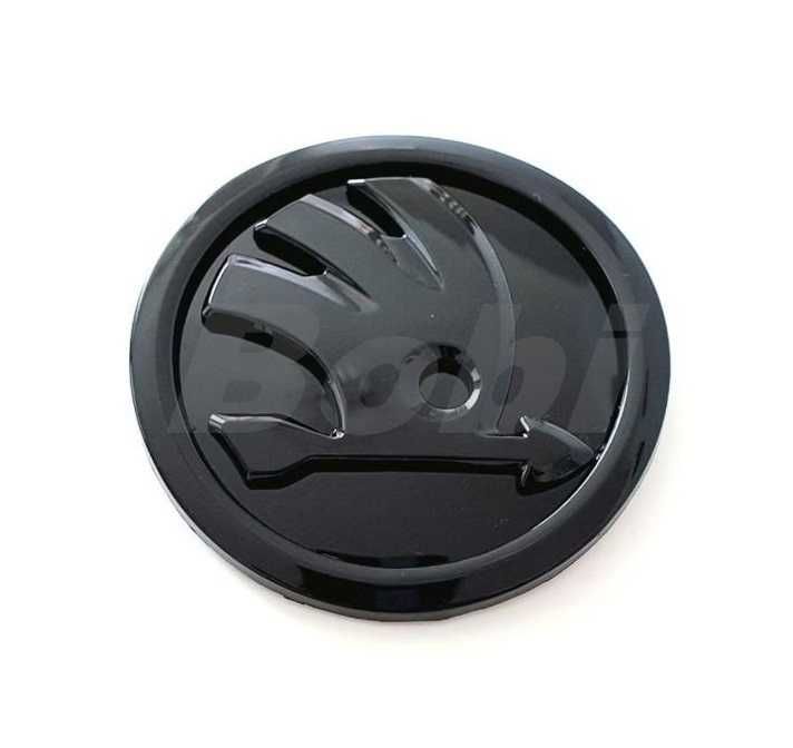 Емблема Шкода Skoda 80mm 90mm 110mm Черна Гланц Мат Octavia Fabia Yeti