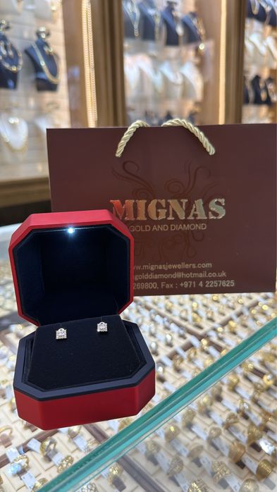 Cercei din AUR de 18 K cu diamante