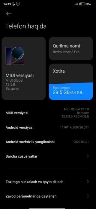 Redmi note 8 pro