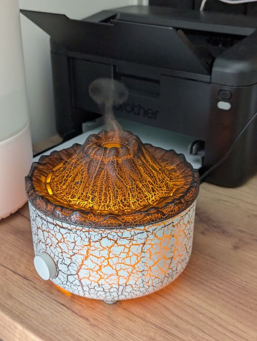 [Uleiuri incluse] Umidificator , lampa de veghe , stil vulca, cadou