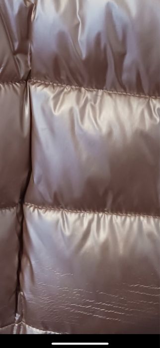 Дамско розово златисто зимно яке