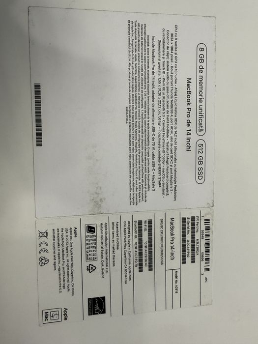 MacBook Pro 14 M3 512SSD като нов!