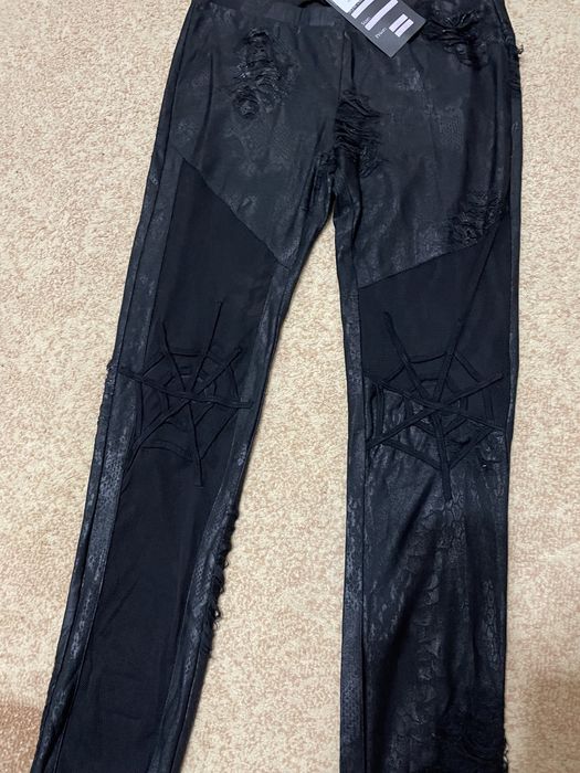 Продам черные лосины с декором, паутиной