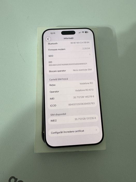 Iphone 16 pro max/100% baterie