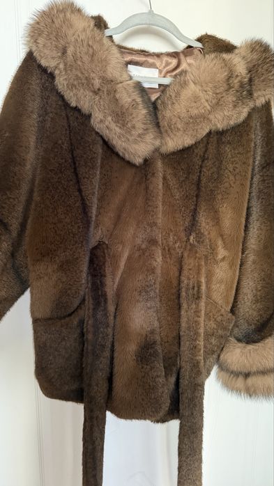 Естествено палто от лисица и норка