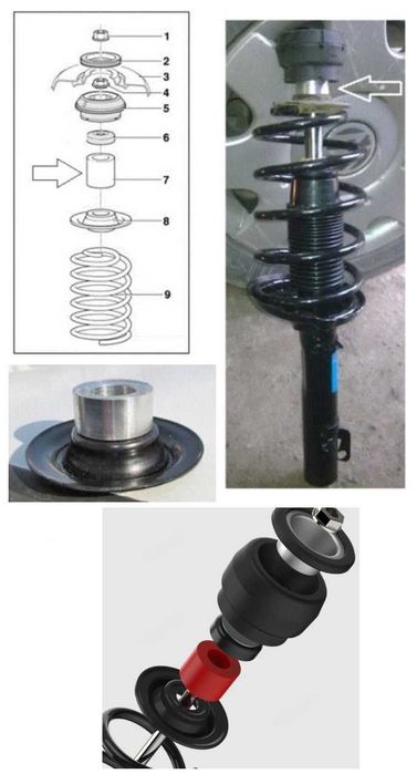 Inaltatoare/distantiere suspensie vw golf 4 bora audi skoda seat