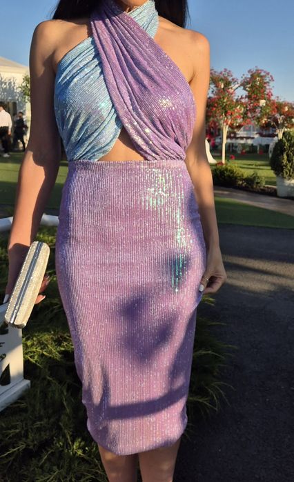 Rochie cu paiete midi , mărimea 34, merge și la 36