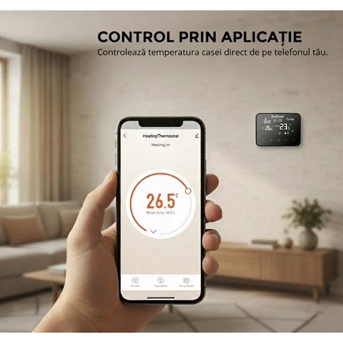 Termostat de ambient inteligent EvoSmart WT-20,WI-FI