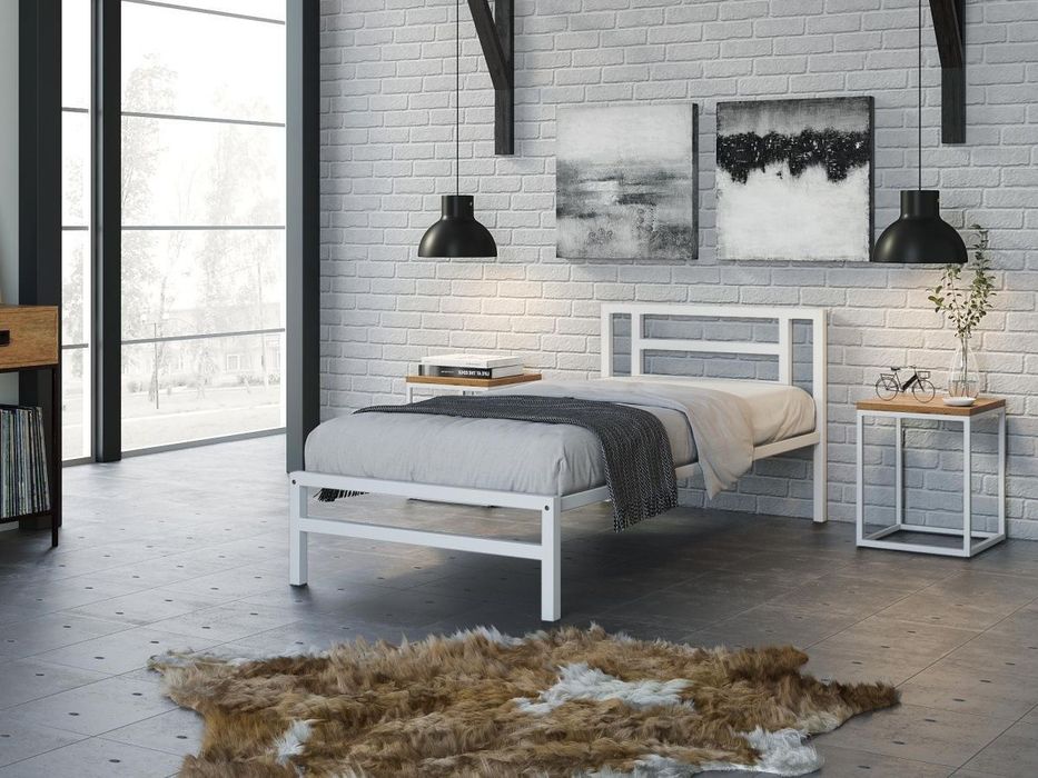 Односпальная кровать Loft krovat темир крават metal kalavat Лофт