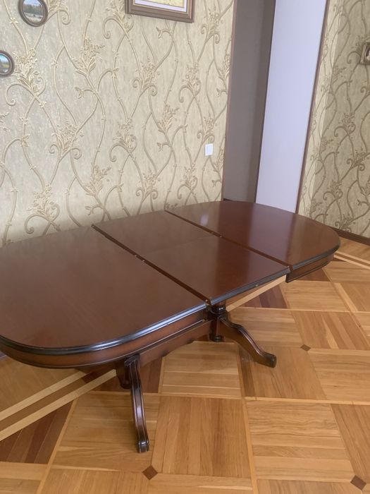 стулья стол  овальный дубвый раздвижной