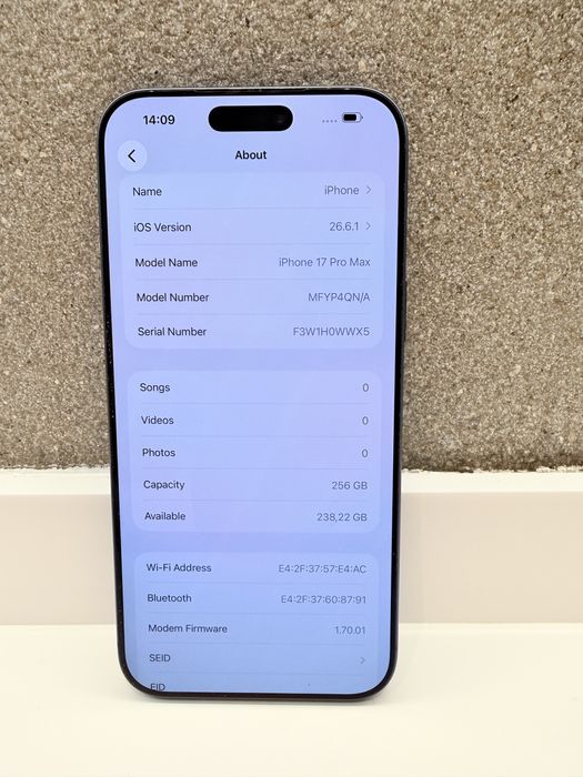 Като Нов! iPhone 17 Pro Max 256GB Deep Blue 99%
