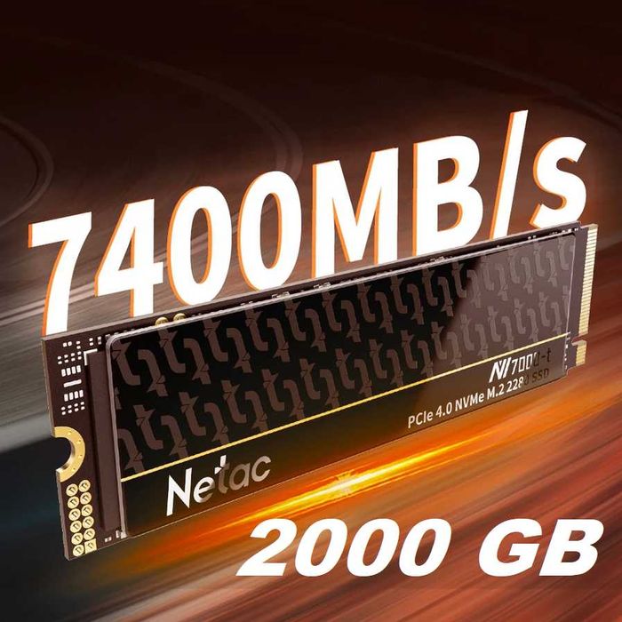 2TB 2000GB SSD NVMe Netac NV7000-T Gen 1.4 скорости 7300MB/s read - 6600MB/s write диск ссд за лаптоп или настолен комп'тър
