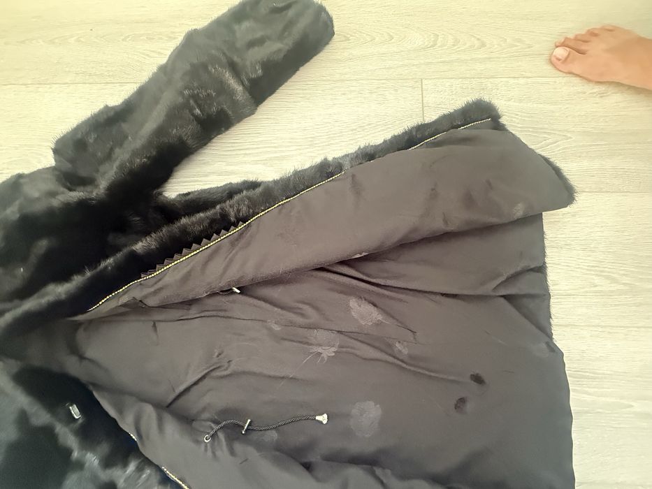 Норковая шуба с капюшоном