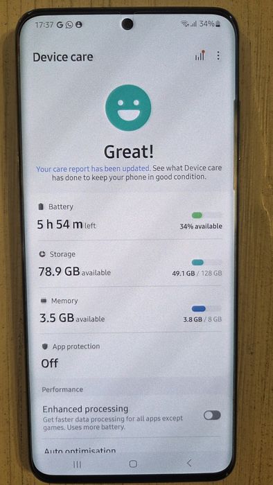Samsung Galaxy S20 - stare excelenta