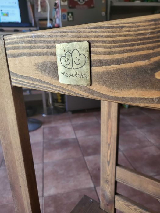 Scaun bebe  de bucatarie din lemn copii , MeowBaby