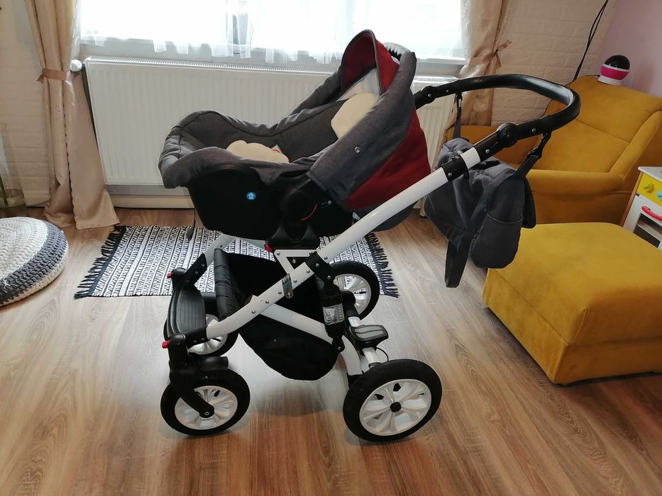 Комбинирана бебешка количка 3в1 Lorelli Mia, Red and Black